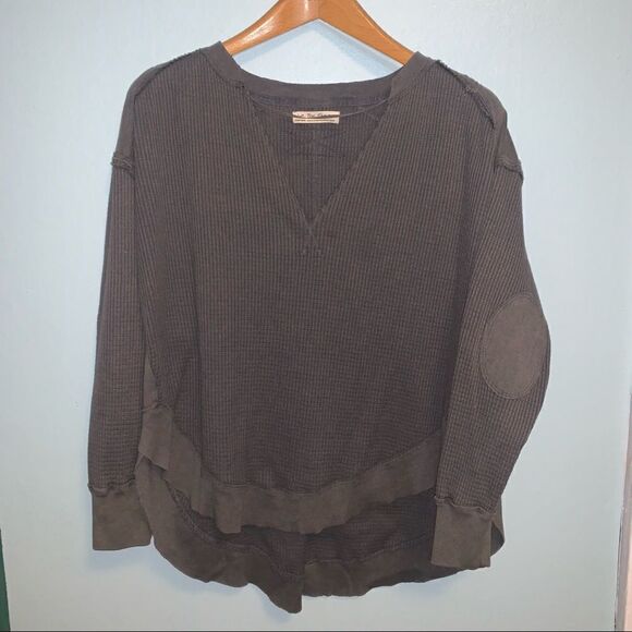 Free People We The Free Waffle Knit Owen Thermal Top - Picture 2 of 4